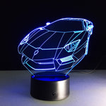 Holographic Color Changing Night Light Sports Car