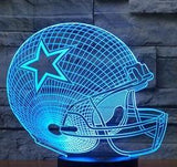 Dallas Cowboys American Football Helmet 3D Light